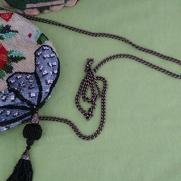 TODAY ONLY Christiana,Vintage beaded bag 100% silk - Picture 13 of 15